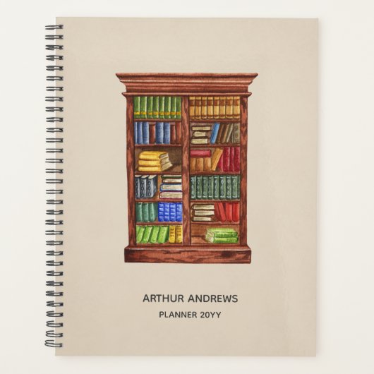 ブックラバーパーソナライズされたプランナー | 書誌プレゼント プランナー手帳 (正面)