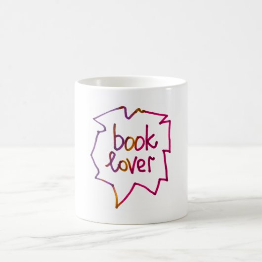 ブックラバーフレーズマーカー手書きマグ コーヒーマグカップ (中央)