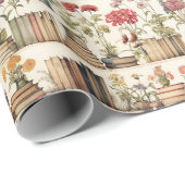 ブックラバーフローラ&ボタニカルブックシェルフ ラッピングペーパー (ロールコーナー)