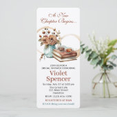 ブックラバーブライダルシャワー招待ブックマークスタイル 招待状 (スタンド正面)