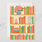 ブックラバーブライダルシャワー | シックなおもしろい「新しいチャプター」 招待状 (裏面)