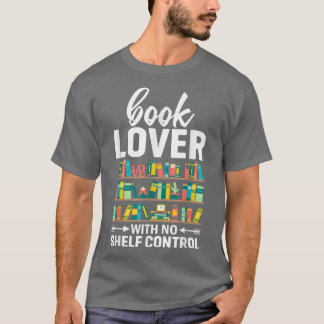 ブックラバープンブックウォームユーモア本読の文字De Tシャツ
