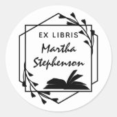 ブックラバーモダンズ植物幾何学図書室 ラウンドシール (正面)