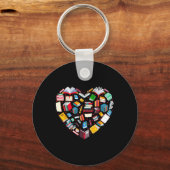 ブックラバーライブラリアン先生ブックブックハートV キーホルダー (正面)