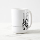 ブックラバーリーダーフィクション依存症の名前 コーヒーマグカップ (正面右)