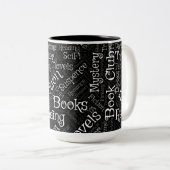 ブックラバーワードクラウド ツートーンマグカップ (正面右)