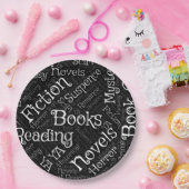 ブックラバーワードクラウド ペーパープレート (パーティー)