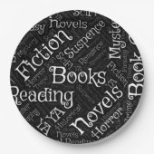 ブックラバーワードクラウド ペーパープレート (正面)