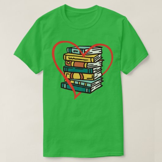 ブックラバー司書読のブックウォームリーダー Tシャツ (デザイン正面)