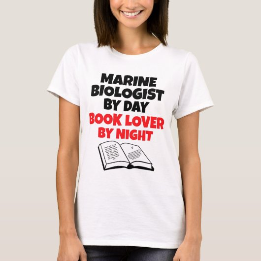 ブックラバー海洋生物学者 Tシャツ (正面)