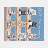 ブックラバー読コージー毛布キャットライブラリー フリースブランケット (正面(横))