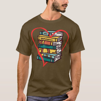 ブックラバー読リアンのブックウォームリーダーT-Shi Tシャツ