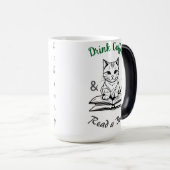 ブックラバー、コーヒーを飲む、かわいい猫たち|過去記事 モーフィングマグカップ (正面右)