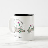 ブックラバー，ブックワームの贈り物，ブックライブラリ，先生 ツートーンマグカップ (正面左)