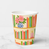 ブックラバー ブライダルシャワー | おしゃれで楽しい「新しい章」 紙コップ (裏面)