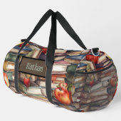 ブックラバー – ブラウンスエードモノグラムの- ダッフルバッグ (右コーナー)