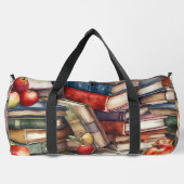 ブックラバー – ブラウンスエードモノグラムの- ダッフルバッグ (裏面)