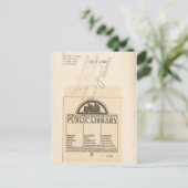 ブックラバー,リーダー, Ex Libraryチェックアウトカード ポストカード (スタンド正面)