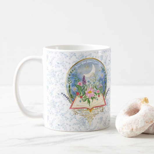 ブックラバーJust One More Chapter水彩フローラ コーヒーマグカップ (ドーナツ)