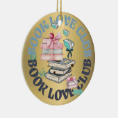 ブックラブクラブ引用文コケットピンクのシークレットサンタ セラミックオーナメント (右)