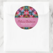 ブックラベル:ファンタジーカラフルフラクタルステッカー ラウンドシール (バッグ)