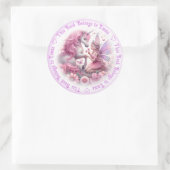 ブックラベル ユニコーン ラウンドシール (バッグ)