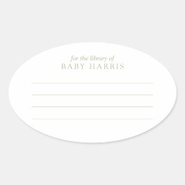 ブックラベル 楕円形シール