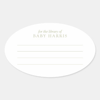 ブックラベル 楕円形シール