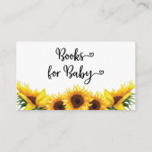ブックリクエストひまわりフローラ赤ちゃんシャワー エンクロージャーカード (裏面)