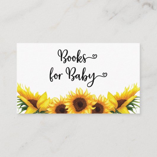 ブックリクエストひまわりフローラ赤ちゃんシャワー エンクロージャーカード (裏面)