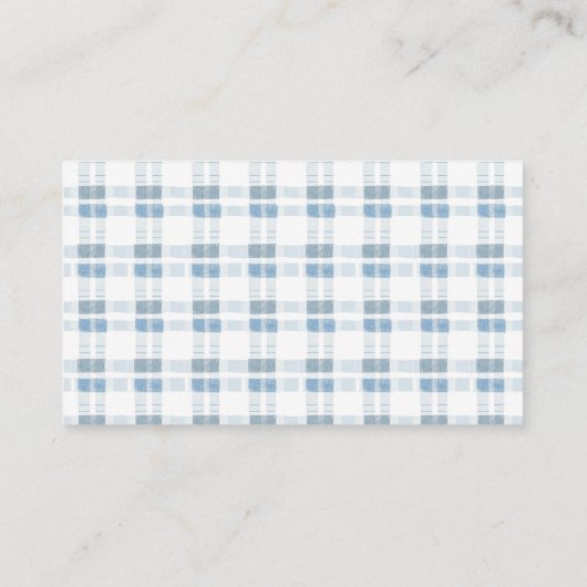 ブックリクエストカボチャ青いストライプ赤ちゃんシャワー エンクロージャーカード (裏面)