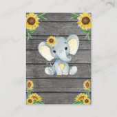 ブックリクエストカードガールエレファントシャワーイエロー エンクロージャーカード (裏面)