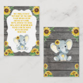 ブックリクエストカードガールエレファントシャワーイエロー エンクロージャーカード (正面/裏面)