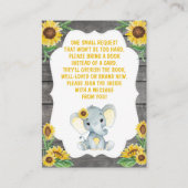 ブックリクエストカードガールエレファントシャワーイエロー エンクロージャーカード (正面)