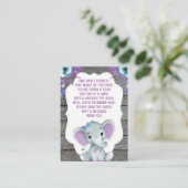 ブックリクエストカードガールエレファントシャワーパープルティール（緑がかった色） エンクロージャーカード (スタンド正面)