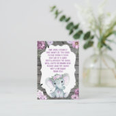 ブックリクエストカードガールエレファントシャワーパープル エンクロージャーカード (スタンド正面)