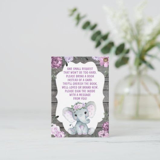 ブックリクエストカードガールエレファントシャワーパープル エンクロージャーカード (スタンド正面)