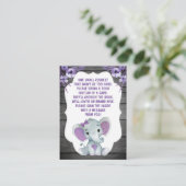 ブックリクエストカードガールエレファントシャワーパープル エンクロージャーカード (スタンド正面)