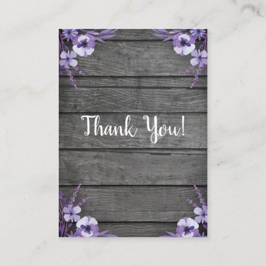 ブックリクエストカードガールエレファントシャワーパープル エンクロージャーカード (裏面)