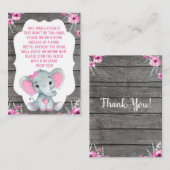 ブックリクエストカードガールエレファントシャワー エンクロージャーカード (正面/裏面)