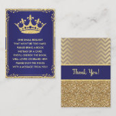 ブックリクエストカードプリンス王室のシャワー エンクロージャーカード (正面/裏面)