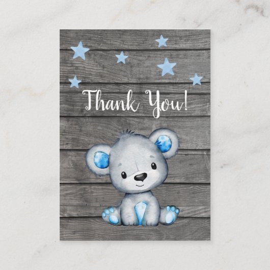 ブックリクエストカードボーイベアシャワー エンクロージャーカード (裏面)