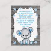 ブックリクエストカードボーイベアシャワー エンクロージャーカード (正面)