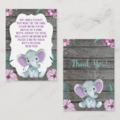 ブックリクエストカード象シャワー エンクロージャーカード (正面/裏面)