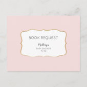 ブックリクエストカード – 任意の色の背景 インビテーションポストカード (裏面)
