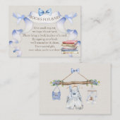 ブックリクエストクローザラインボーイブルーアイボリー エンクロージャーカード (正面/裏面)