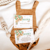 ブックリクエストテディベアグリーンホットエアバルーン エンクロージャーカード