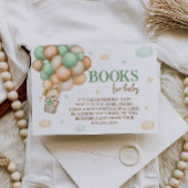 ブックリクエストテディベアグリーンホットエアバルーン エンクロージャーカード