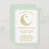 ブックリクエストトゥインクルリトルスターベビーシャワーミント エンクロージャーカード (正面/裏面)