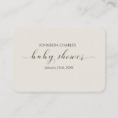 ブックリクエストニュートラルボホベビーおもちゃベビーシャワー エンクロージャーカード (裏面)